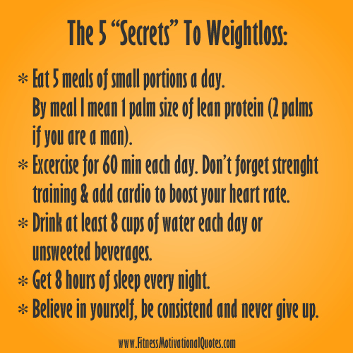 My 5 Weight Loss Secrets