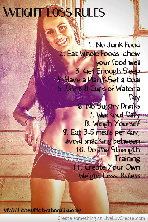 Weight loss rules