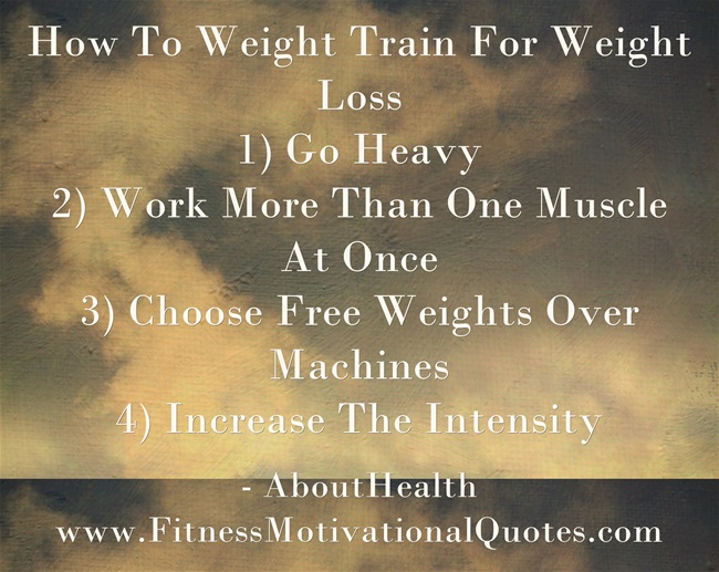 How To Weight Train For Weight Loss