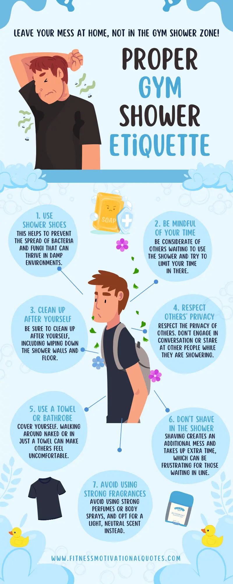 Gym Shower Etiquette Infographics